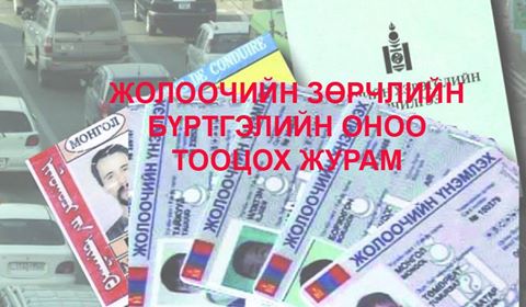 ЖОЛООЧИЙН ЗӨРЧЛИЙН БҮРТГЭЛИЙН ОНОО ТООЦОХ ЖУРАМ