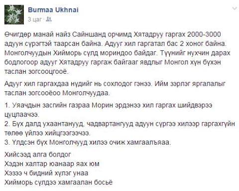 П.Сэргэлэн сайд аа, хурдан удмын адуу чинь урд хөрш рүү гараад дууслаа