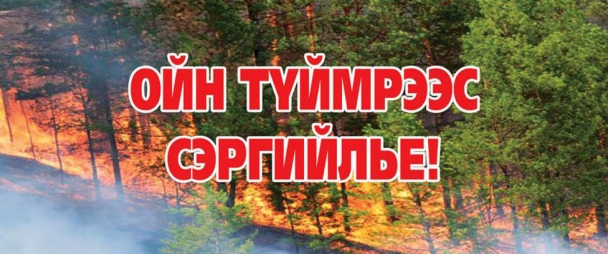 Ой, хээрийн түймрээс урьдчилан сэргийлэх тухай БОАЖ-ын Сайдын тушаал гарлаа
