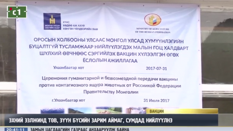 Шүлхий өвчнөөс урьдчилан сэргийлэх 1.3 сая тун вакциныг эхний ээлжид төв, зүүн бүсийн зарим аймаг сумдад нийлүүлнэ